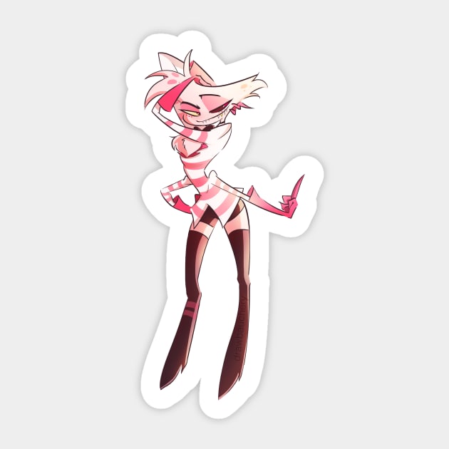 Angel Dust full body Sticker by shadowllamacorn